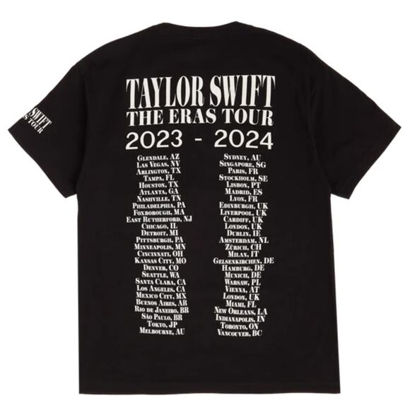 NEW The Eras Tour Through Vancouver I Black Tee Taylor Swift sz Small T-Shirt - Picture 2 of 5